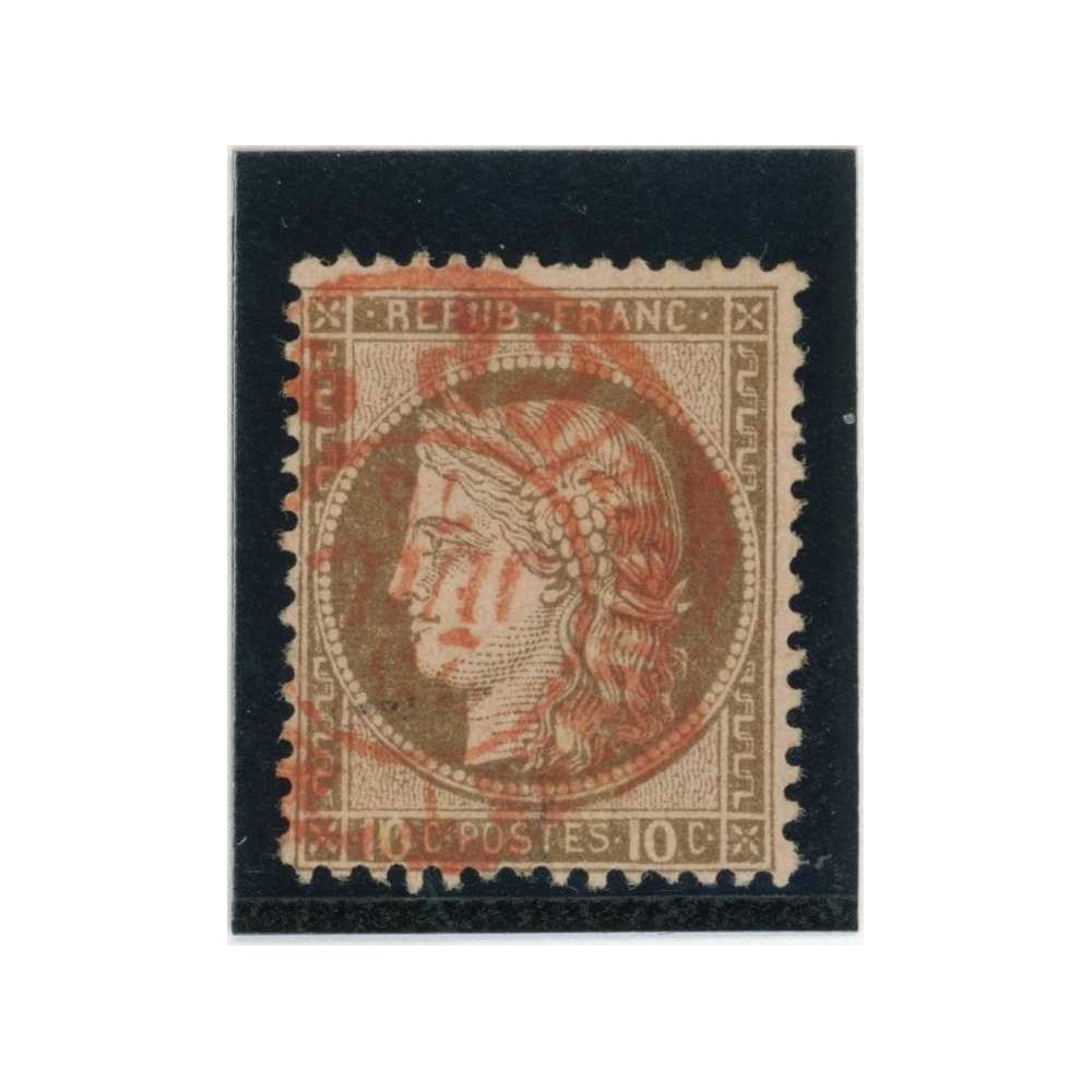 YT 54 - Cachet a date rouge des imprimés - Cote 25 Euros