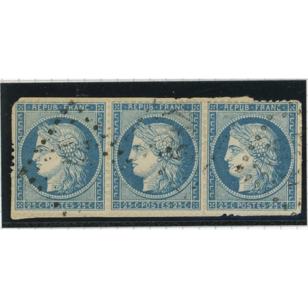 YT 60A - Oblitéré - Bande de 3 - Cote 9 Euros