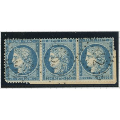YT 60A - Oblitéré - Bande de 3 - Cote 9 Euros