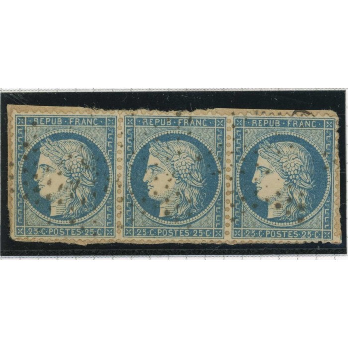 YT 60A - Oblitéré - Bande de 3 - Cote 9 Euros