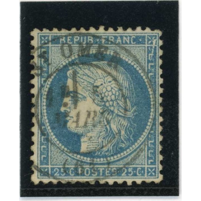 YT 60A - Cachet a Date - Variété : Cassure en haut - Cote 62 Euros