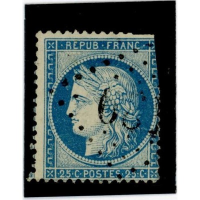 YT 60A - Oblitéré - Variété : Petite tache devant le front - Cote 62 Euros