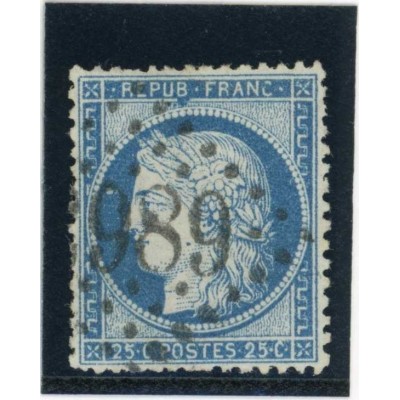 YT 60C - Oblitéré - Variété : Tache bleu en haut - Cote 62 Euros