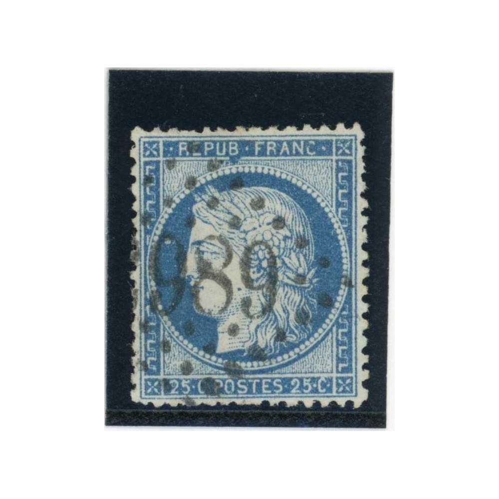 YT 60C - Oblitéré - Variété : Tache bleu en haut - Cote 62 Euros