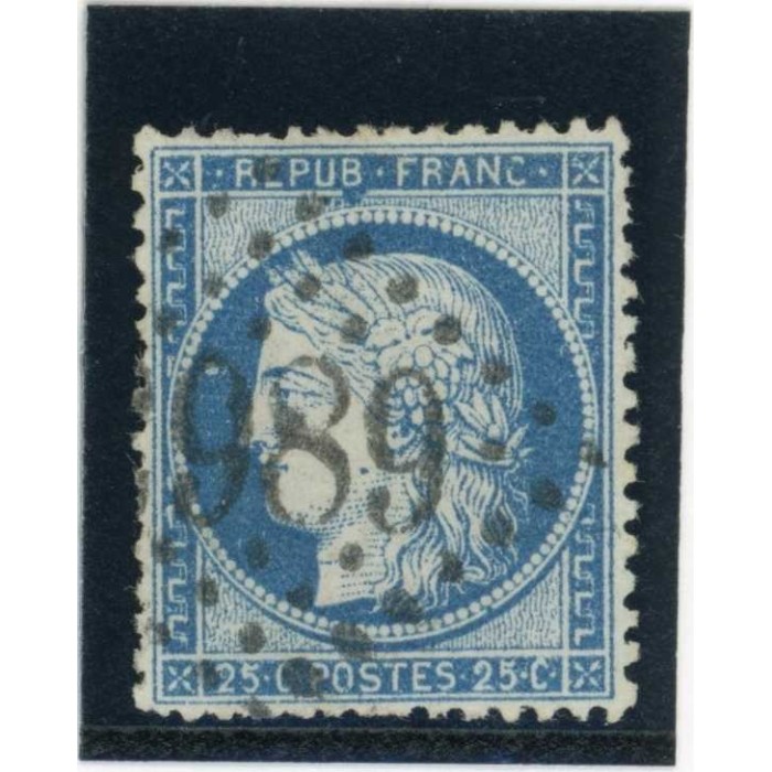 YT 60C - Oblitéré - Variété : Tache bleu en haut - Cote 62 Euros