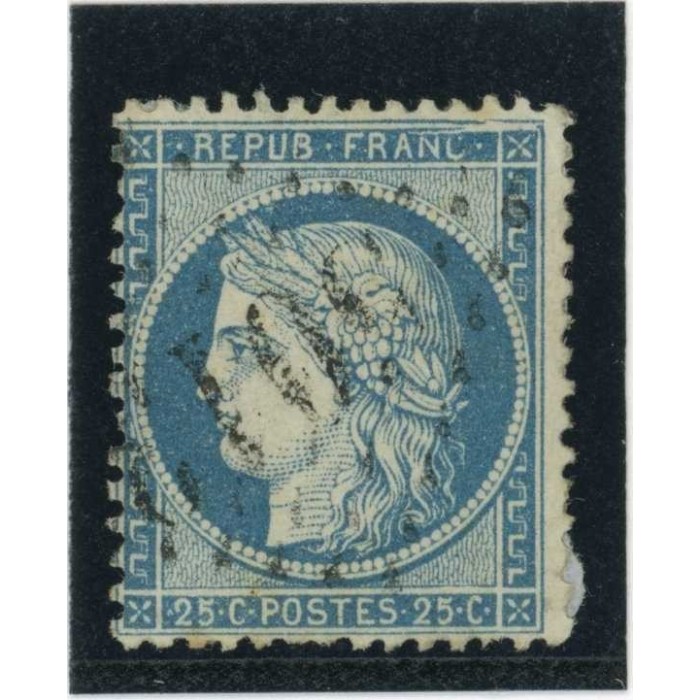 YT 60A - Oblitéré - Variété : Cassure en haut - Cote 62 Euros