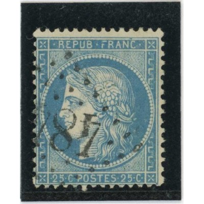 YT 60A - Oblitéré - Variété : Tache sur FRANC - Cote 62 Euros
