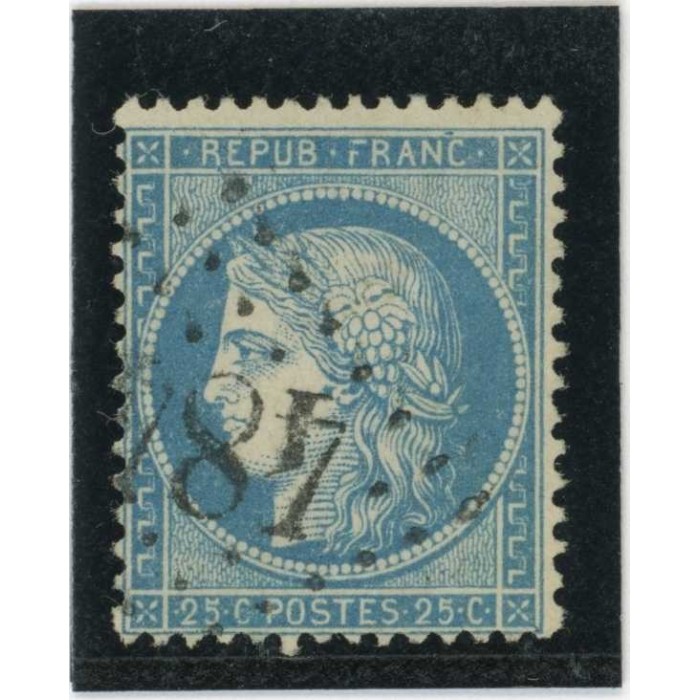 YT 60A - Oblitéré - Variété : Tache sur FRANC - Cote 62 Euros