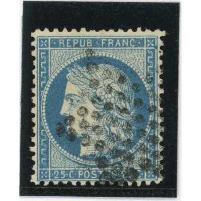 YT 60A - Oblitéré - Variété : Point Bleu dans cartouche haut droit - Cote 62 Euros