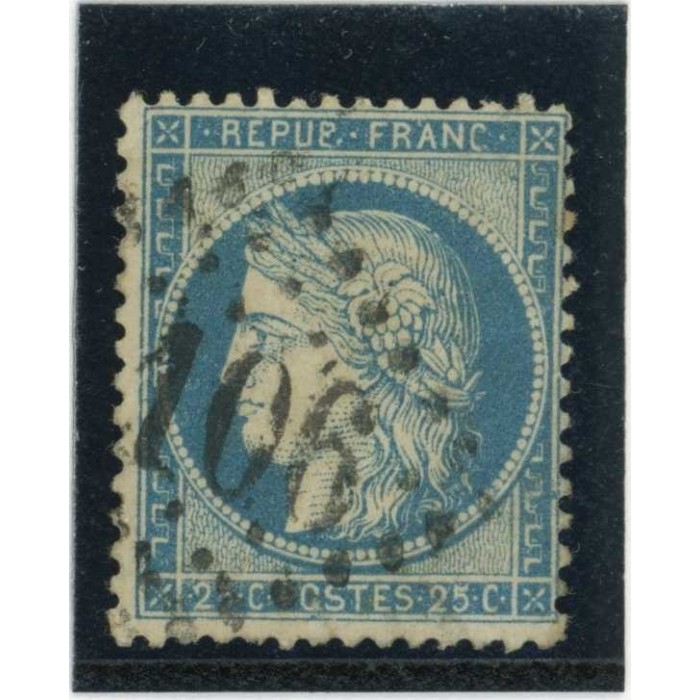 YT 60A - Oblitéré - Variété : Tache Bleu sur B de REPUB - Cote 62 Euros