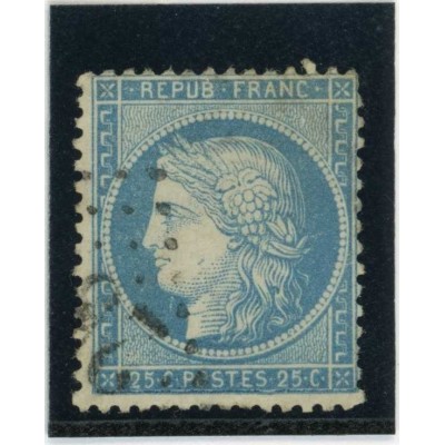 YT 60A - Oblitéré - Variété : Filet bas maculé - Cote 62 Euros