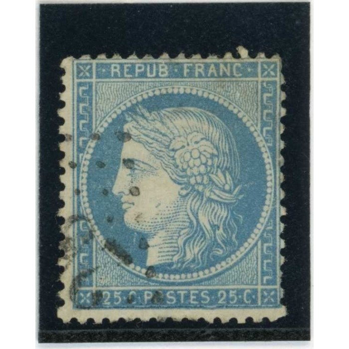 YT 60A - Oblitéré - Variété : Filet bas maculé - Cote 62 Euros