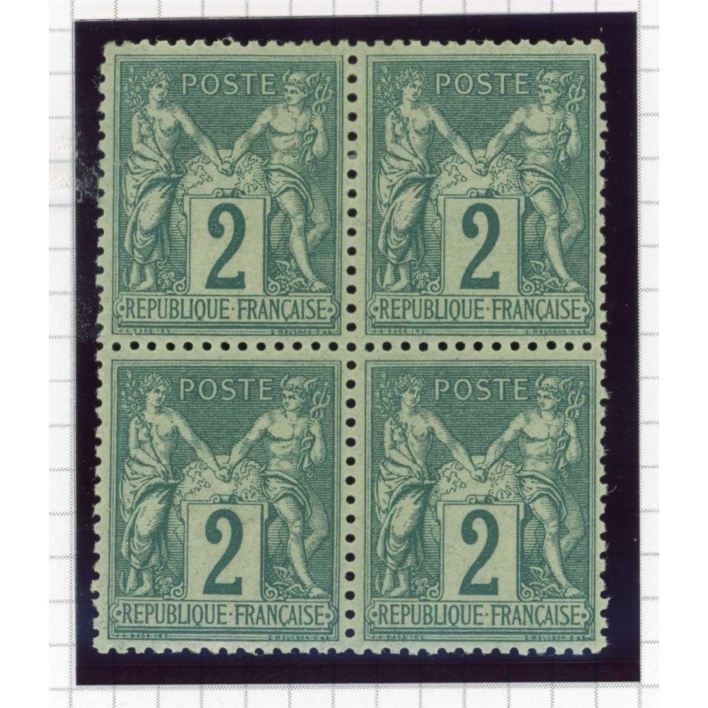YT 74 - Neuf xx - Bloc de 4 - Signé Calves - Cote 800 Euros