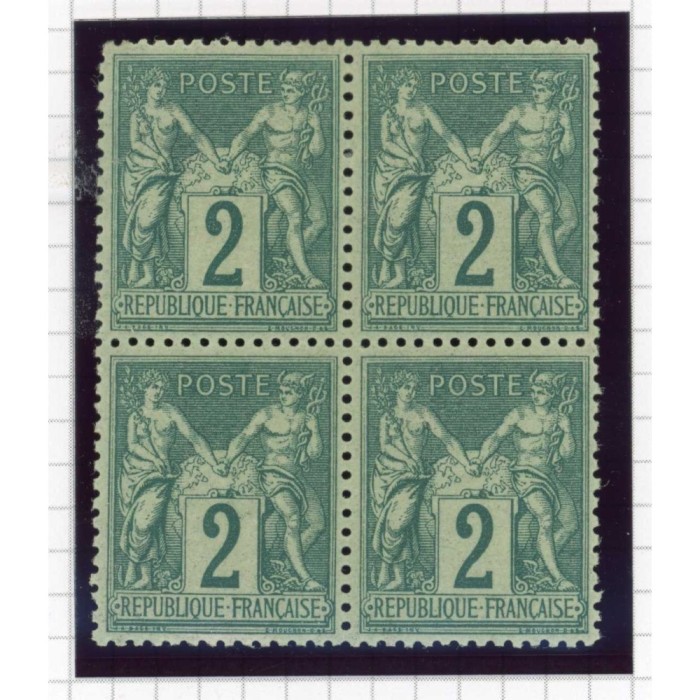 YT 74 - Neuf xx - Bloc de 4 - Signé Calves - Cote 800 Euros