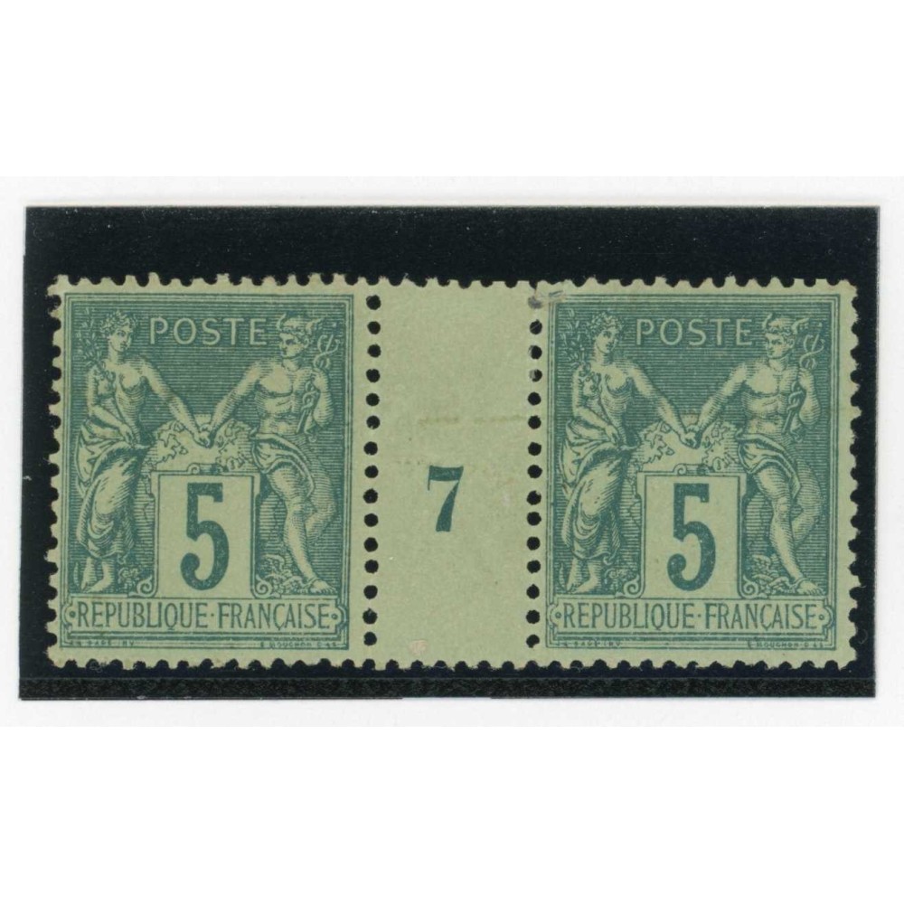 YT 75 - Neuf xx - Millésime 7 - Cote 180 Euros