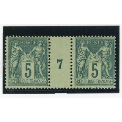 YT 75 - Neuf xx - Millésime 7 - Cote 180 Euros