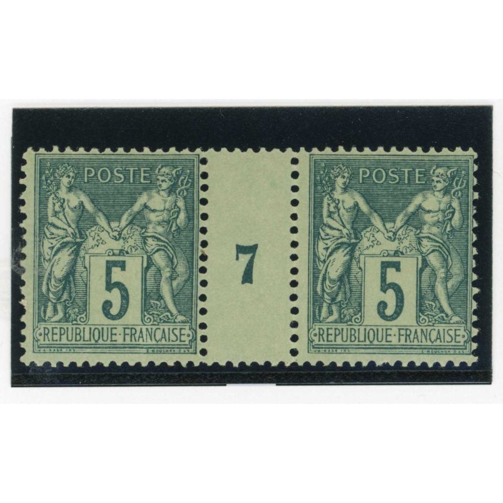 YT 75 - Neuf xx - Millésime 7 - Cote 180 Euros