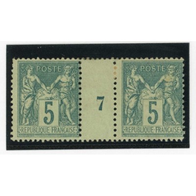 YT 75 - Neuf x - Millésime 7 - Cote 120 Euros