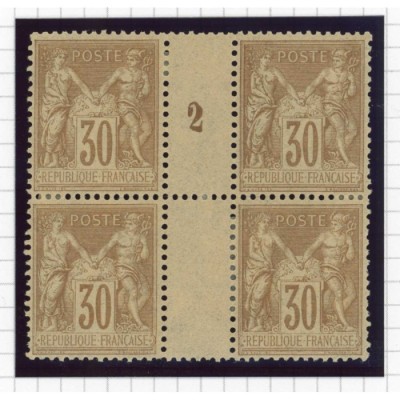 YT 80 - Neuf x - Bloc de 4 - Millésime 2 - Cote 700 Euros