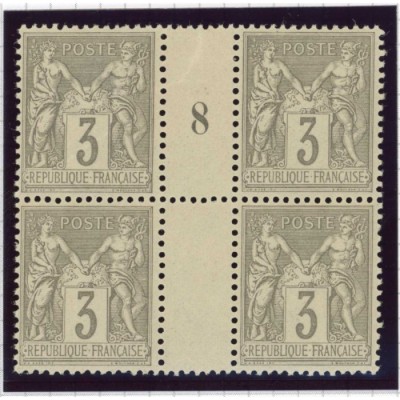 YT 87 - Neuf xx - Bloc de 4 - Millésime 8 - Cote  Euros