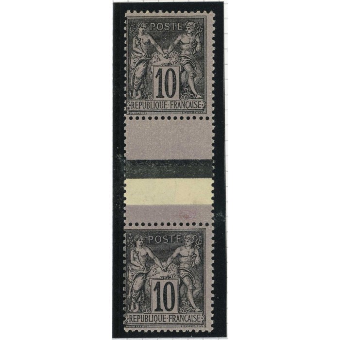 YT 89 f - Neuf x - Tenant à N° 103 -  Cote 325 Euros