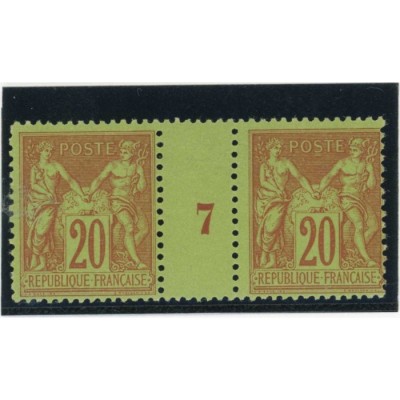 YT 96 - Neuf xx - Millésime 7 - Cote 250 Euros