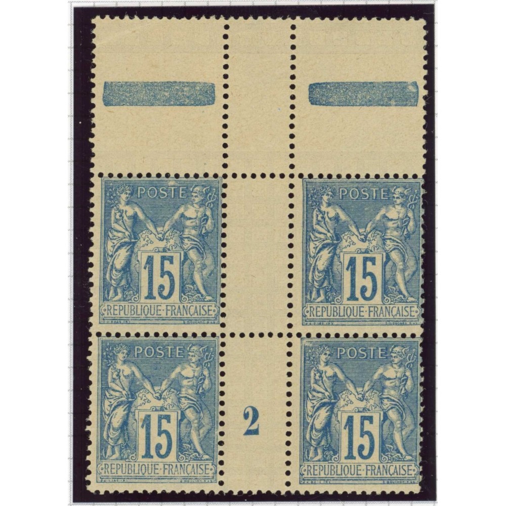YT 101 - Neuf xx - Bloc de 4 - Millésime 2 - Cote 130 Euros