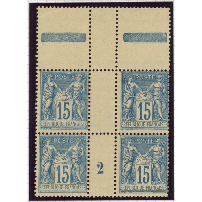YT 101 - Neuf xx - Bloc de 4 - Millésime 2 - Cote 130 Euros