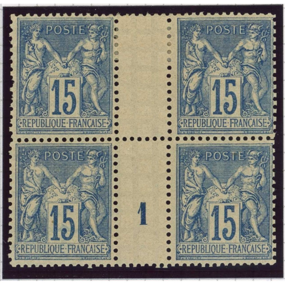 YT 101 - Neuf xx - Bloc de 4 - Millésime 1 - Cote 130 Euros