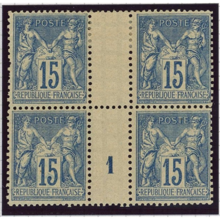 YT 101 - Neuf xx - Bloc de 4 - Millésime 1 - Cote 130 Euros