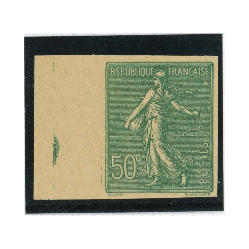 Essai couleur - Semeuse 50 c. - Non dentelé - Bord de feuille