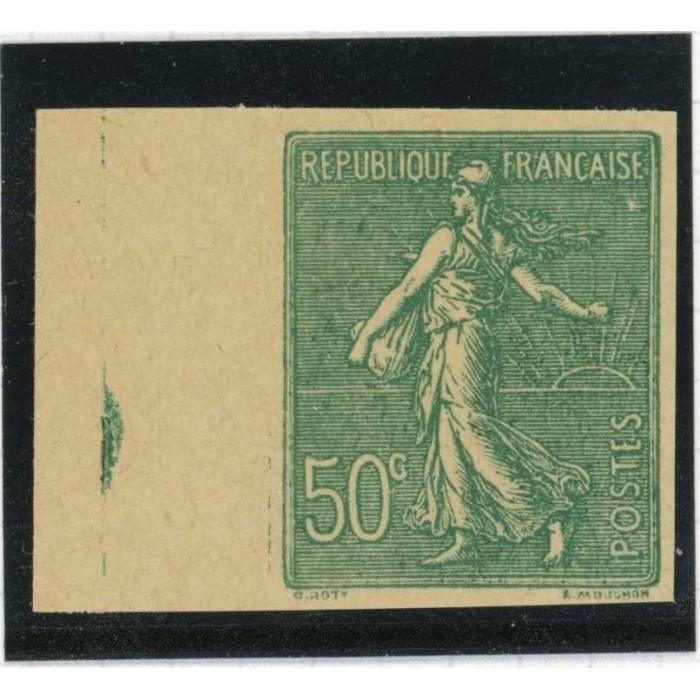Essai couleur - Semeuse 50 c. - Non dentelé - Bord de feuille