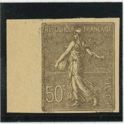 Essai couleur - Semeuse 50 c. - Non dentelé - Bord de feuille