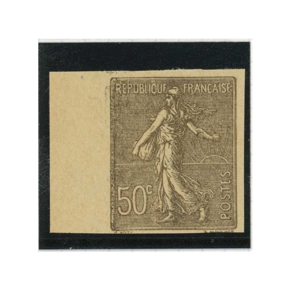 Essai couleur - Semeuse 50 c. - Non dentelé - Bord de feuille