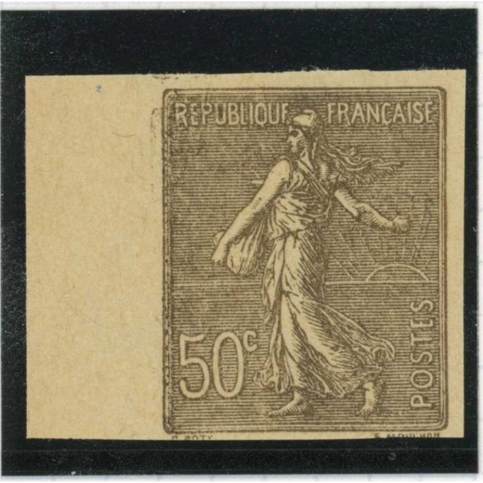 Essai couleur - Semeuse 50 c. - Non dentelé - Bord de feuille