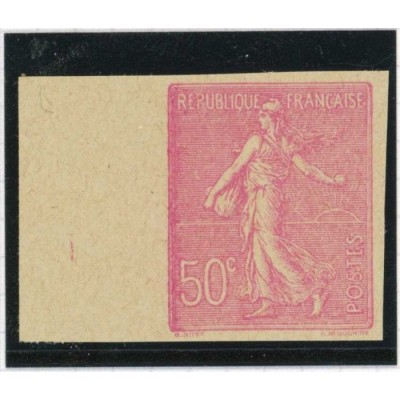 Essai couleur - Semeuse 50 c. - Non dentelé - Bord de feuille