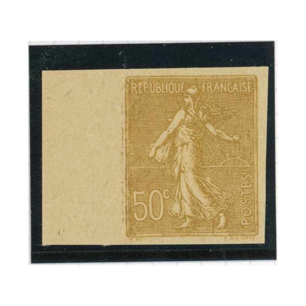 Essai couleur - Semeuse 50 c. - Non dentelé - Bord de feuille