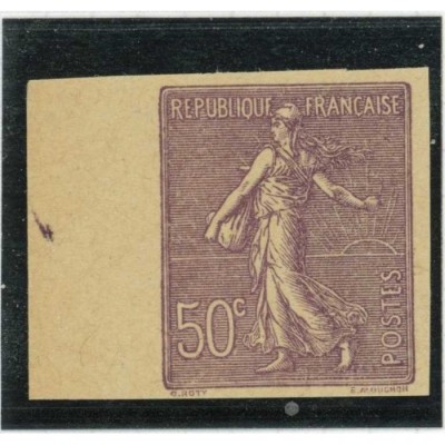 Essai couleur - Semeuse 50 c. - Non dentelé - Bord de feuille