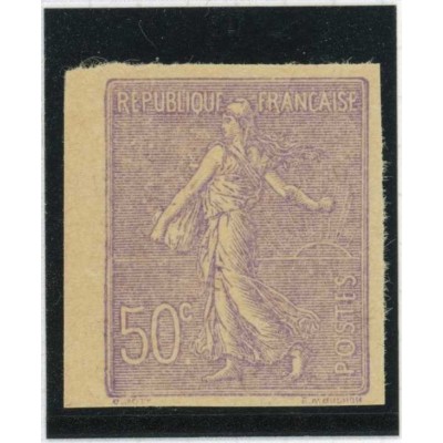 Essai couleur - Semeuse 50 c. - Non dentelé - Bord de feuille