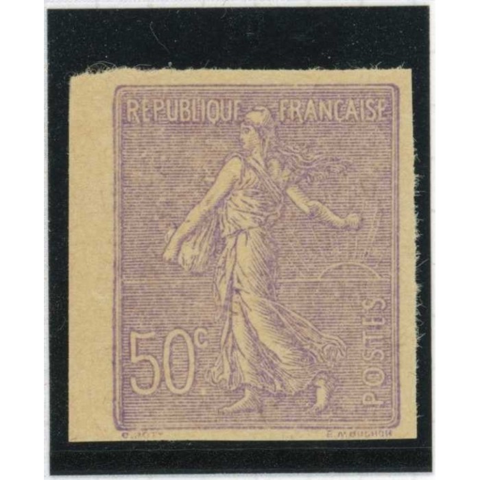 Essai couleur - Semeuse 50 c. - Non dentelé - Bord de feuille