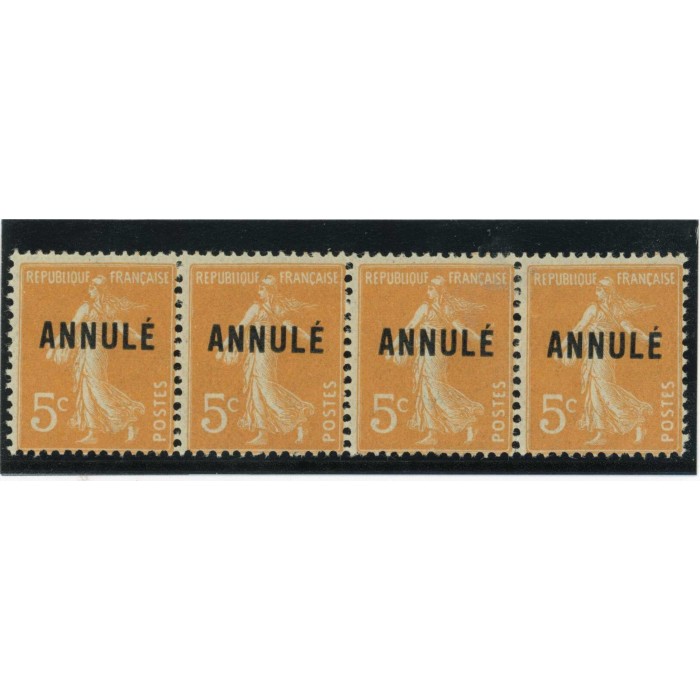 YT 158-CI-1 - Surcharge A - Neuf xx - Bande de 4 - Cote 100 Euros