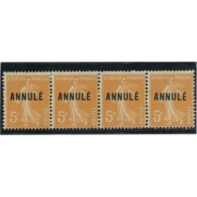 YT 158-CI-1 - Surcharge A - Neuf xx - Bande de 4 - Cote 100 Euros