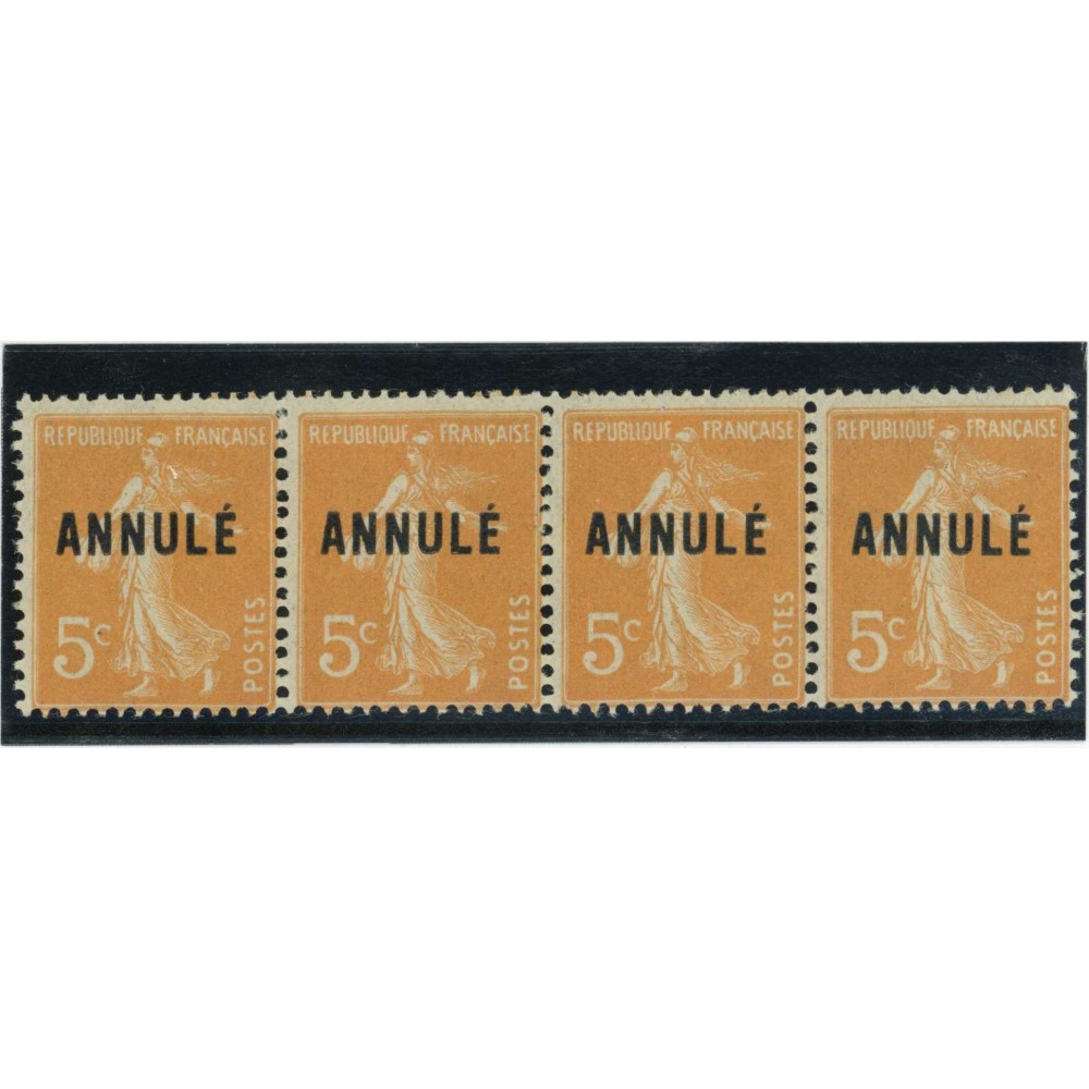YT 158-CI-1 - Surcharge A - Neuf xx - Bande de 4 - Cote 100 Euros