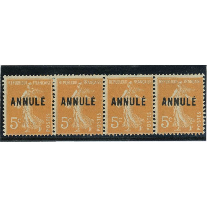 YT 158-CI-1 - Surcharge A - Neuf xx - Bande de 4 - Cote 100 Euros