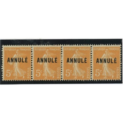 YT 158-CI-1 - Surcharge A - Neuf xx - Bande de 4 - Cote 100 Euros