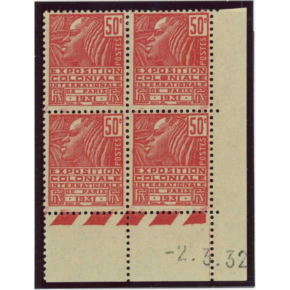 YT 272 - Coin daté du 2/3/32 (Erreur 1932) - Neuf xx - Cote 50 Euros