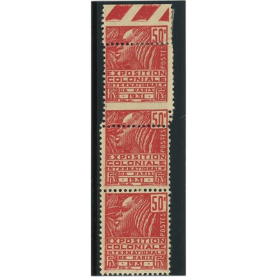 YT 272 - Bande de 3 - Variété Piquage - Neuf x - Cote 150 Euros