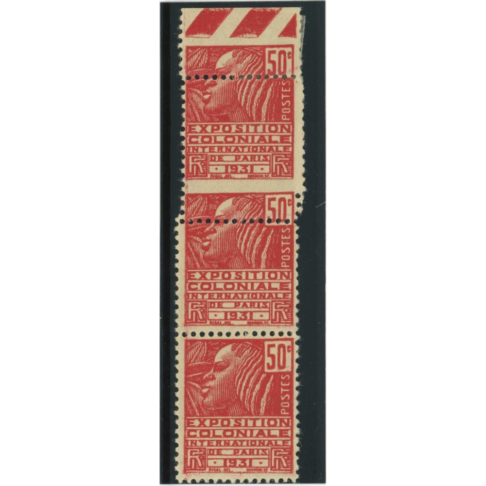 YT 272 - Bande de 3 - Variété Piquage - Neuf x - Cote 150 Euros