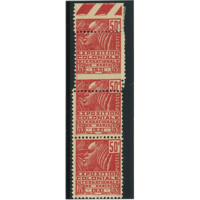 YT 272 - Bande de 3 - Variété Piquage - Neuf x - Cote 150 Euros