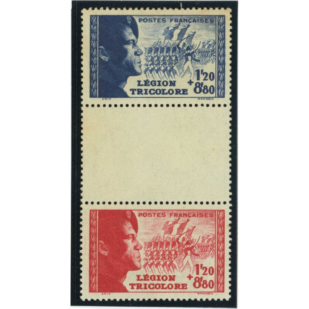 YT 566a - La paire avec intervalle - Neuf x - Cote 18 Euros